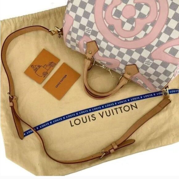 Louis Vuitton Limited Edition Damier Azur Tahitiennes Speedy Bandouliere 30 - Picture 10 of 14